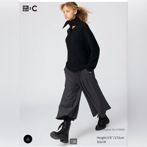 Uniqlo Charcoal Gray Culottes, Medium